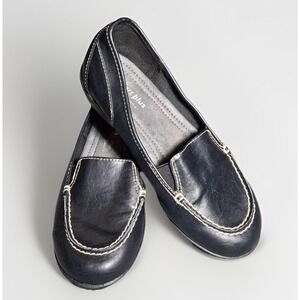 Comfort Plus by Predictions Navy Blue Moc Toe‎ Loafers Womens 6W Slip On Flats
